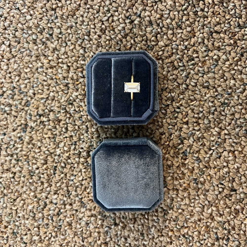 Etsy Wedding Ring Box - Dusty Blue